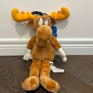 Vtg Rare Rocky & Bullwinkle J Moose Plush